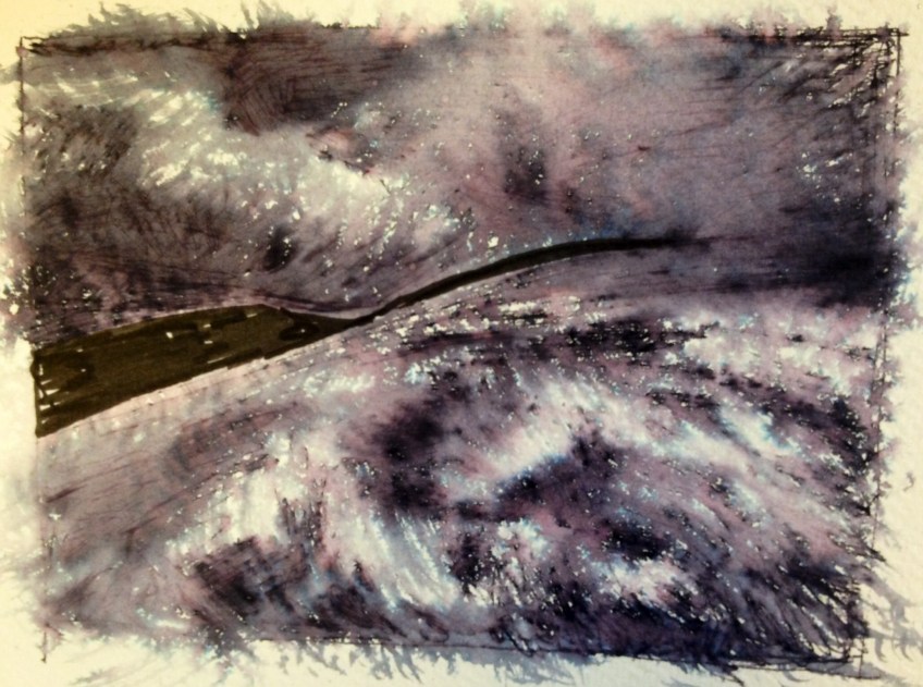 Dark Fell 2 (ink on paper 2014) A5 approx unframed £15