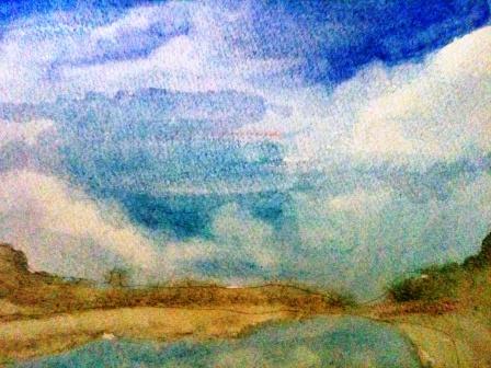 Hayling Island (unframed A4 watercolour) 2011 £25