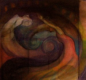 The Sea is Dancing Grandmothers (pastel on paper) 2002