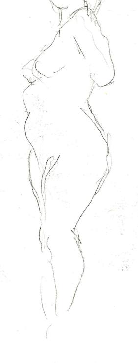 standing female nude