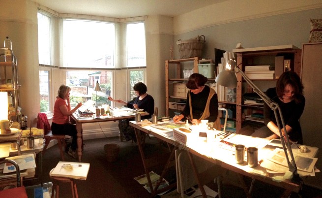 Students practising their skills, February 2016