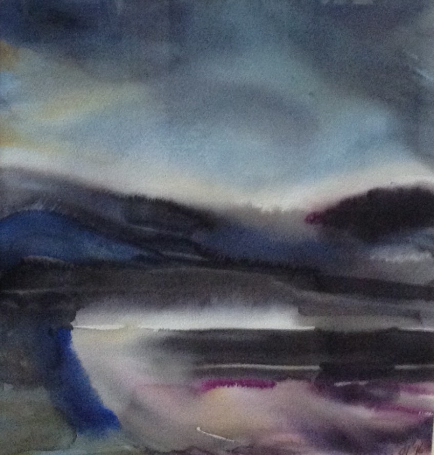 Edge (watercolour 2016) framed £350