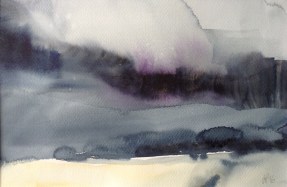 Yellow Field (watercolour 20x30cm) unframed, mounted £50