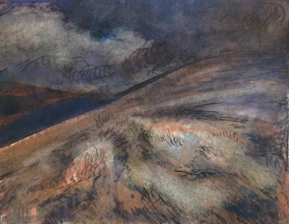 Dark Fell Sketch (A5 pen and wash) 2014