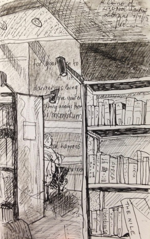 Liverpool Central Library (A5 pen & ink) 2015